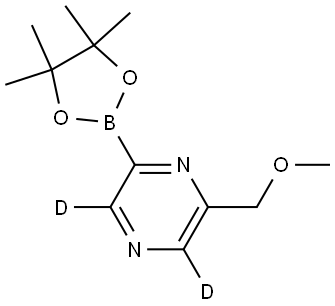 2-(methoxymethyl)-6-(4,4,5,5-tetramethyl-1,3,2-dioxaborolan-2-yl)pyrazine-3,5-d2 Structure