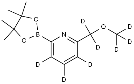 2-((methoxy-d3)methyl-d2)-6-(4,4,5,5-tetramethyl-1,3,2-dioxaborolan-2-yl)pyridine-3,4,5-d3 Structure