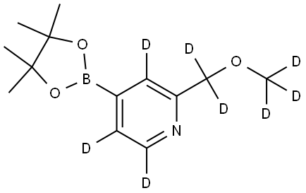 2-((methoxy-d3)methyl-d2)-4-(4,4,5,5-tetramethyl-1,3,2-dioxaborolan-2-yl)pyridine-3,5,6-d3 Structure