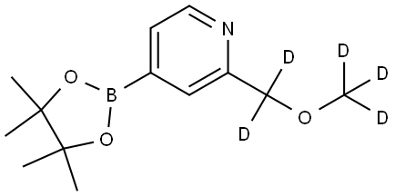 2-((methoxy-d3)methyl-d2)-4-(4,4,5,5-tetramethyl-1,3,2-dioxaborolan-2-yl)pyridine Structure