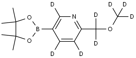 2-((methoxy-d3)methyl-d2)-5-(4,4,5,5-tetramethyl-1,3,2-dioxaborolan-2-yl)pyridine-3,4,6-d3 Structure