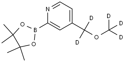 4-((methoxy-d3)methyl-d2)-2-(4,4,5,5-tetramethyl-1,3,2-dioxaborolan-2-yl)pyridine Structure