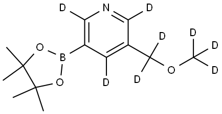 3-((methoxy-d3)methyl-d2)-5-(4,4,5,5-tetramethyl-1,3,2-dioxaborolan-2-yl)pyridine-2,4,6-d3 Structure