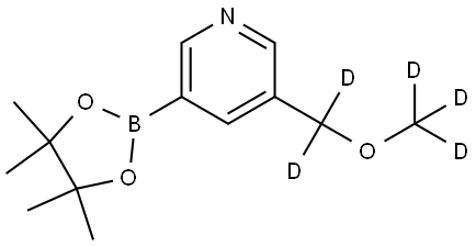 3-((methoxy-d3)methyl-d2)-5-(4,4,5,5-tetramethyl-1,3,2-dioxaborolan-2-yl)pyridine Structure