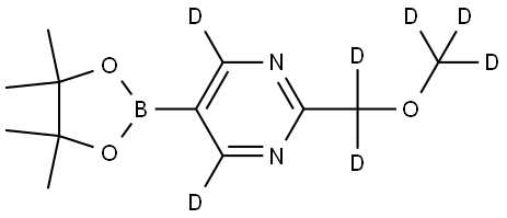 2-((methoxy-d3)methyl-d2)-5-(4,4,5,5-tetramethyl-1,3,2-dioxaborolan-2-yl)pyrimidine-4,6-d2 Structure