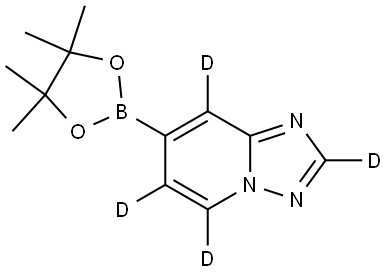 7-(4,4,5,5-tetramethyl-1,3,2-dioxaborolan-2-yl)-[1,2,4]triazolo[1,5-a]pyridine-2,5,6,8-d4 Structure