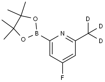 4-fluoro-2-(methyl-d3)-6-(4,4,5,5-tetramethyl-1,3,2-dioxaborolan-2-yl)pyridine Structure