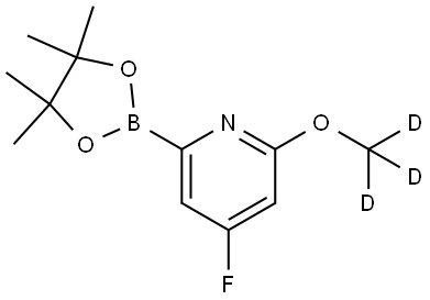 4-fluoro-2-(methoxy-d3)-6-(4,4,5,5-tetramethyl-1,3,2-dioxaborolan-2-yl)pyridine Structure