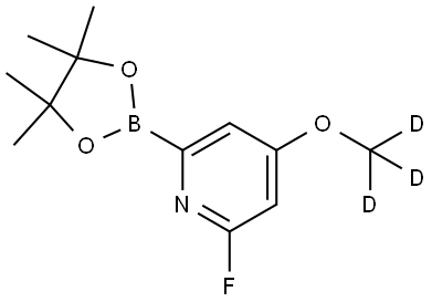 2-fluoro-4-(methoxy-d3)-6-(4,4,5,5-tetramethyl-1,3,2-dioxaborolan-2-yl)pyridine Structure