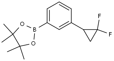 2-(3-(2,2-difluorocyclopropyl)phenyl)-4,4,5,5-tetramethyl-1,3,2-dioxaborolane Structure