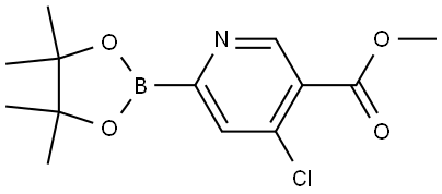 3-Pyridinecarboxylic acid, 4-chloro-6-(4,4,5,5-tetramethyl-1,3,2-dioxaborolan-2-yl)-, methyl ester Structure