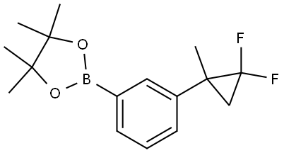 2-(3-(2,2-difluoro-1-methylcyclopropyl)phenyl)-4,4,5,5-tetramethyl-1,3,2-dioxaborolane Structure