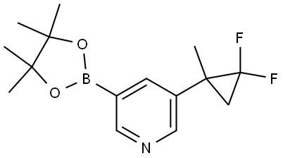 3-(2,2-difluoro-1-methylcyclopropyl)-5-(4,4,5,5-tetramethyl-1,3,2-dioxaborolan-2-yl)pyridine Structure