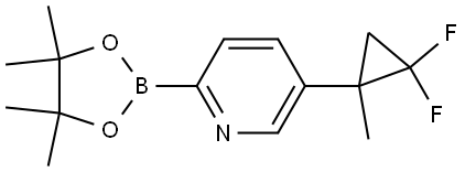 5-(2,2-difluoro-1-methylcyclopropyl)-2-(4,4,5,5-tetramethyl-1,3,2-dioxaborolan-2-yl)pyridine Structure