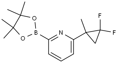 2-(2,2-difluoro-1-methylcyclopropyl)-6-(4,4,5,5-tetramethyl-1,3,2-dioxaborolan-2-yl)pyridine Structure