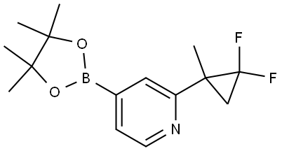 2-(2,2-difluoro-1-methylcyclopropyl)-4-(4,4,5,5-tetramethyl-1,3,2-dioxaborolan-2-yl)pyridine Structure