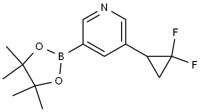 3-(2,2-difluorocyclopropyl)-5-(4,4,5,5-tetramethyl-1,3,2-dioxaborolan-2-yl)pyridine Structure