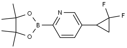 5-(2,2-difluorocyclopropyl)-2-(4,4,5,5-tetramethyl-1,3,2-dioxaborolan-2-yl)pyridine Structure