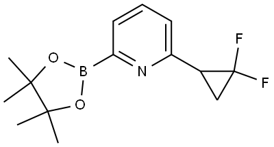 2-(2,2-difluorocyclopropyl)-6-(4,4,5,5-tetramethyl-1,3,2-dioxaborolan-2-yl)pyridine Structure