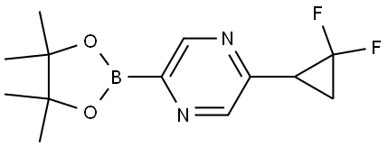 2-(2,2-difluorocyclopropyl)-5-(4,4,5,5-tetramethyl-1,3,2-dioxaborolan-2-yl)pyrazine Structure