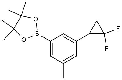 2-(3-(2,2-difluorocyclopropyl)-5-methylphenyl)-4,4,5,5-tetramethyl-1,3,2-dioxaborolane Structure