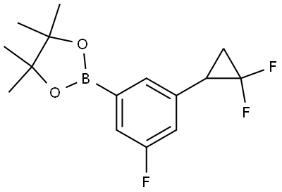 2-(3-(2,2-difluorocyclopropyl)-5-fluorophenyl)-4,4,5,5-tetramethyl-1,3,2-dioxaborolane Structure