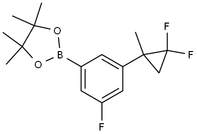 2-(3-(2,2-difluoro-1-methylcyclopropyl)-5-fluorophenyl)-4,4,5,5-tetramethyl-1,3,2-dioxaborolane Structure