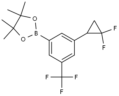 2-(3-(2,2-difluorocyclopropyl)-5-(trifluoromethyl)phenyl)-4,4,5,5-tetramethyl-1,3,2-dioxaborolane Structure