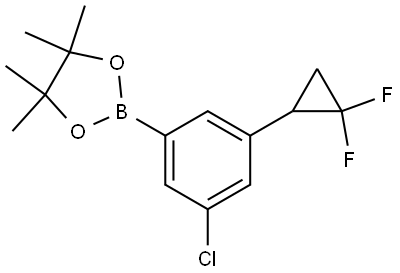 2-(3-chloro-5-(2,2-difluorocyclopropyl)phenyl)-4,4,5,5-tetramethyl-1,3,2-dioxaborolane Structure