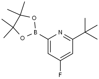 2-(tert-butyl)-4-fluoro-6-(4,4,5,5-tetramethyl-1,3,2-dioxaborolan-2-yl)pyridine Structure