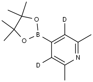 2,6-dimethyl-4-(4,4,5,5-tetramethyl-1,3,2-dioxaborolan-2-yl)pyridine-3,5-d2 Structure
