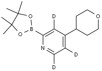 4-(tetrahydro-2H-pyran-4-yl)-2-(4,4,5,5-tetramethyl-1,3,2-dioxaborolan-2-yl)pyridine-3,5,6-d3 Structure
