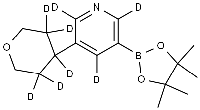 3-(tetrahydro-2H-pyran-4-yl-3,3,4,5,5-d5)-5-(4,4,5,5-tetramethyl-1,3,2-dioxaborolan-2-yl)pyridine-2,4,6-d3 Structure