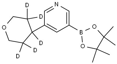 3-(tetrahydro-2H-pyran-4-yl-3,3,4,5,5-d5)-5-(4,4,5,5-tetramethyl-1,3,2-dioxaborolan-2-yl)pyridine Structure