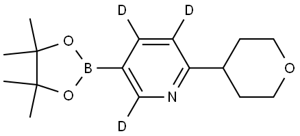 2-(tetrahydro-2H-pyran-4-yl)-5-(4,4,5,5-tetramethyl-1,3,2-dioxaborolan-2-yl)pyridine-3,4,6-d3 Structure