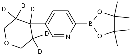 5-(tetrahydro-2H-pyran-4-yl-3,3,4,5,5-d5)-2-(4,4,5,5-tetramethyl-1,3,2-dioxaborolan-2-yl)pyridine Structure