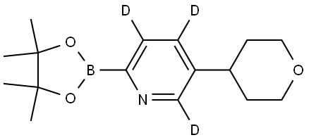 5-(tetrahydro-2H-pyran-4-yl)-2-(4,4,5,5-tetramethyl-1,3,2-dioxaborolan-2-yl)pyridine-3,4,6-d3 Structure