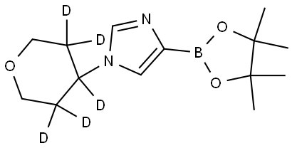 1-(tetrahydro-2H-pyran-4-yl-3,3,4,5,5-d5)-4-(4,4,5,5-tetramethyl-1,3,2-dioxaborolan-2-yl)-1H-imidazole Structure
