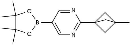 2-(3-methylbicyclo[1.1.1]pentan-1-yl)-5-(4,4,5,5-tetramethyl-1,3,2-dioxaborolan-2-yl)pyrimidine Structure