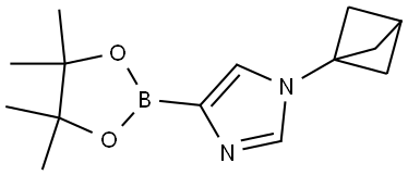 1-(bicyclo[1.1.1]pentan-1-yl)-4-(4,4,5,5-tetramethyl-1,3,2-dioxaborolan-2-yl)-1H-imidazole Structure