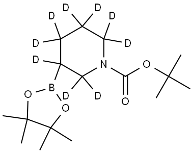 tert-butyl 3-(4,4,5,5-tetramethyl-1,3,2-dioxaborolan-2-yl)piperidine-1-carboxylate-2,2,3,4,4,5,5,6,6-d9 Structure