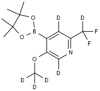 2-(difluoromethyl-d)-5-(methoxy-d3)-4-(4,4,5,5-tetramethyl-1,3,2-dioxaborolan-2-yl)pyridine-3,6-d2 Structure