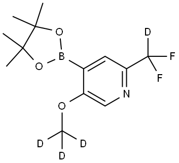 2-(difluoromethyl-d)-5-(methoxy-d3)-4-(4,4,5,5-tetramethyl-1,3,2-dioxaborolan-2-yl)pyridine Structure