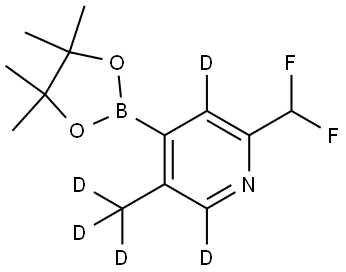 2-(difluoromethyl)-5-(methyl-d3)-4-(4,4,5,5-tetramethyl-1,3,2-dioxaborolan-2-yl)pyridine-3,6-d2 Structure
