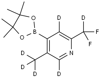 2-(difluoromethyl-d)-5-(methyl-d3)-4-(4,4,5,5-tetramethyl-1,3,2-dioxaborolan-2-yl)pyridine-3,6-d2 Structure