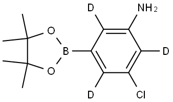 3-chloro-5-(4,4,5,5-tetramethyl-1,3,2-dioxaborolan-2-yl)benzen-2,4,6-d3-amine Structure