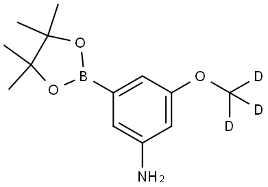 3-(methoxy-d3)-5-(4,4,5,5-tetramethyl-1,3,2-dioxaborolan-2-yl)aniline Structure