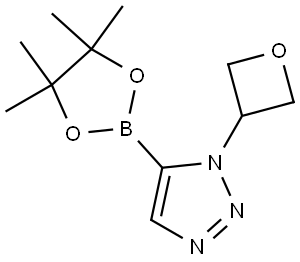 1-(oxetan-3-yl)-5-(4,4,5,5-tetramethyl-1,3,2-dioxaborolan-2-yl)-1H-1,2,3-triazole 구조식 이미지