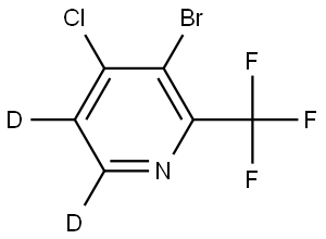 3-bromo-4-chloro-2-(trifluoromethyl)pyridine-5,6-d2 구조식 이미지