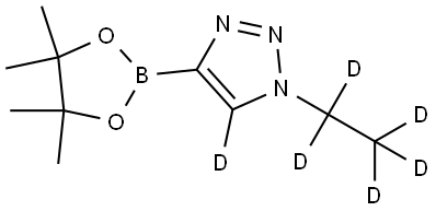 1-(ethyl-d5)-4-(4,4,5,5-tetramethyl-1,3,2-dioxaborolan-2-yl)-1H-1,2,3-triazole-5-d Structure